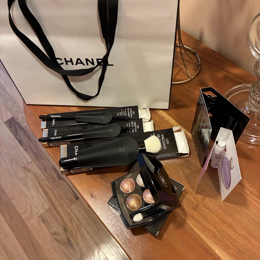 CHANEL Makeup Collection with Brushes and Eyeshadows